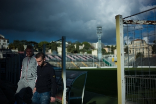  Alexy Bosetti sur le stade du Ray pour une séance photo
